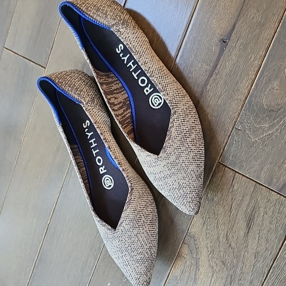 Rothy's The Point Flats, Cloud Gray Birdseye, Women's Size 5 - Picture 5 of 11